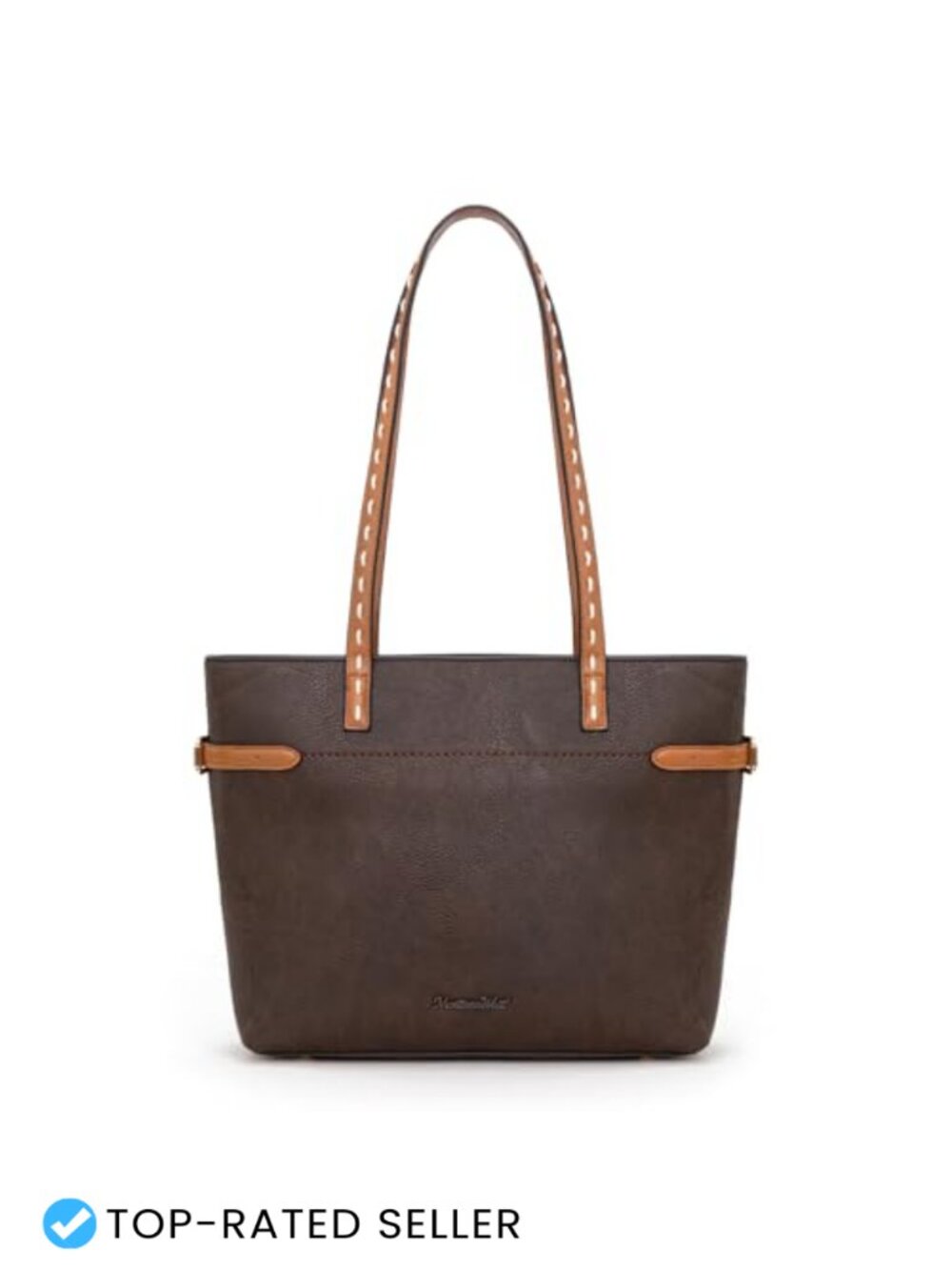 Minimalist Faux Leather Tote Bag Top Handle Shoulder Purse Large